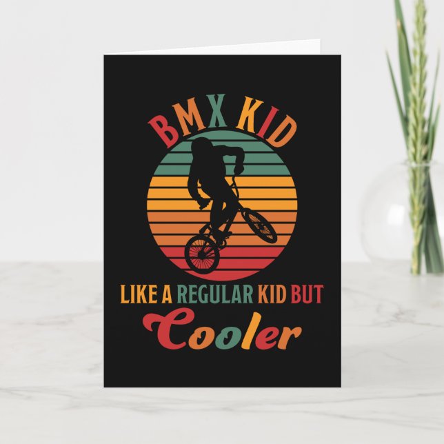 Tarjeta BMX Kid Como Un Niño Común Pero Un Regalo De Bicic (Anverso)