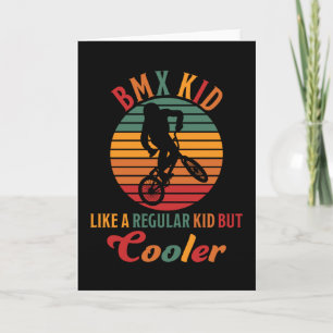 Tarjeta BMX Kid Como Un Niño Común Pero Un Regalo De Bicic