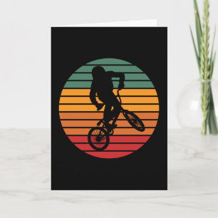 Tarjeta BMX Vintage Freestyle Sport Ciclismo Divertido Reg