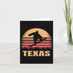 Tarjeta Boarder de nieve de Texas Retro 70