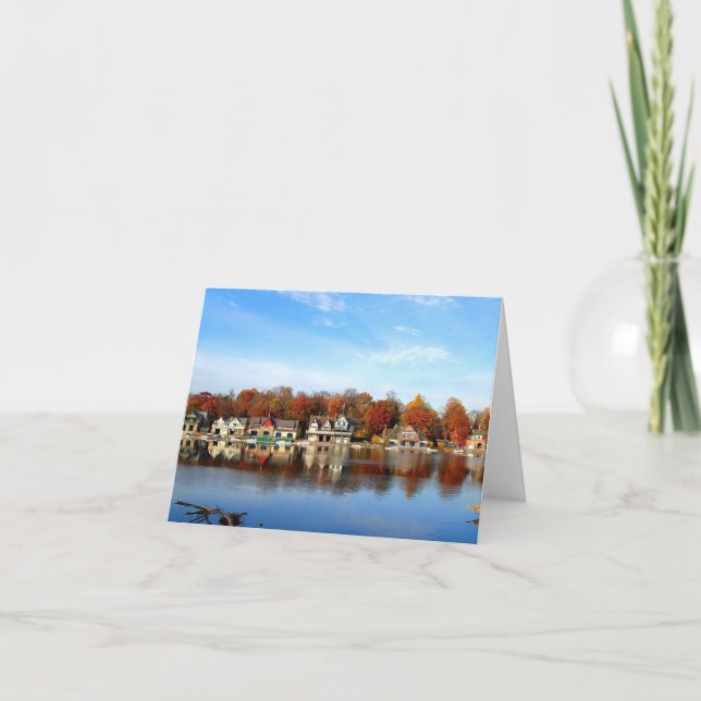 Tarjeta Boat House Row, Filadelfia, PA (Anverso)