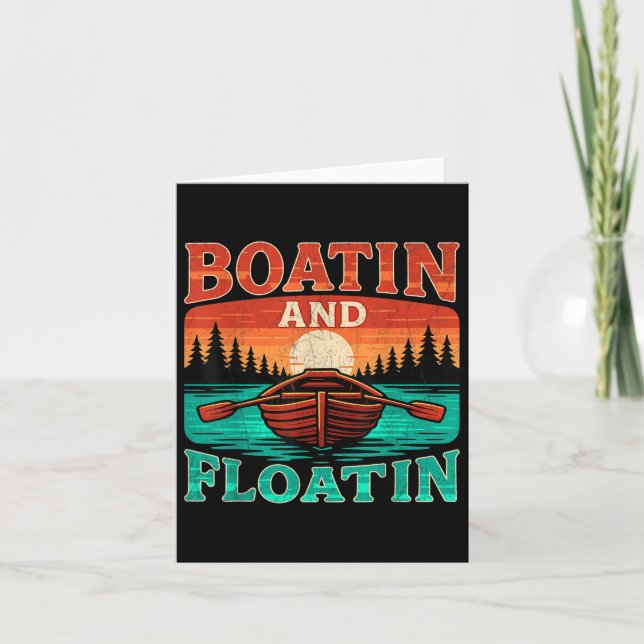 Tarjeta Boatin Y Floatin Funny Bots Men (Anverso)
