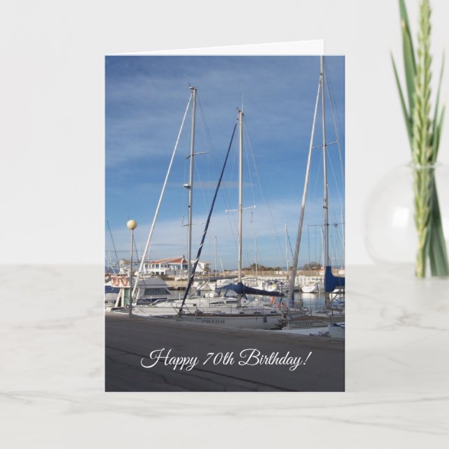 Tarjeta Boats Personalizados 70 Años (Anverso)