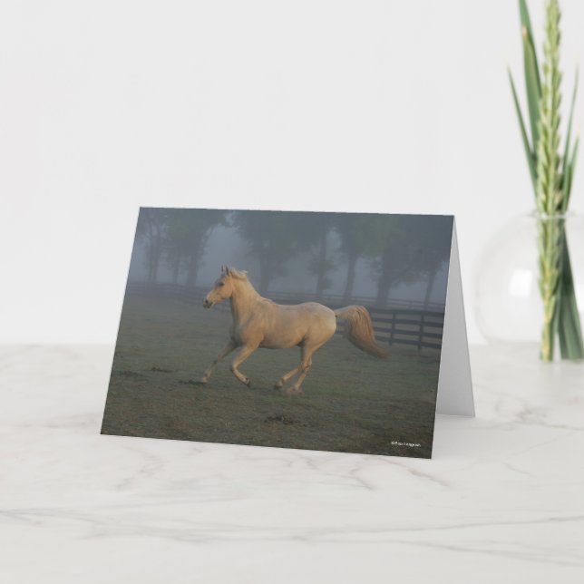 Tarjeta Bob Langrish | Palomino Tennessee Walker in Mist (Anverso)
