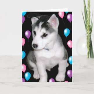 Tarjeta Bob y globos