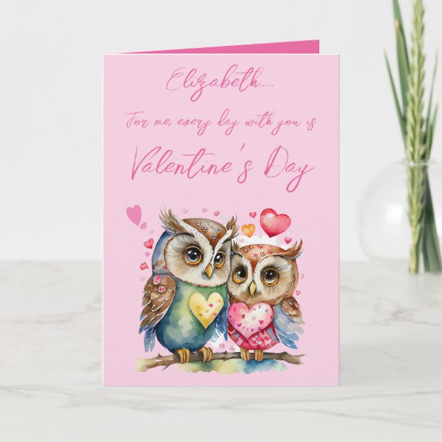 Tarjeta Bocas personalizadas nombre El día de San Valentín (Anverso)