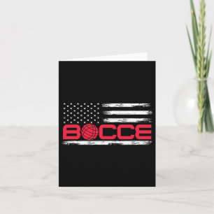 Tarjeta Bocce Byll American Usa Flag Bocci Player 4 de jul