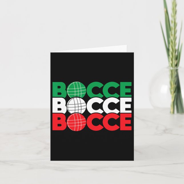 Tarjeta Bocce - Juego Byll Entusiast Lawn Bowling Boule Bo (Anverso)