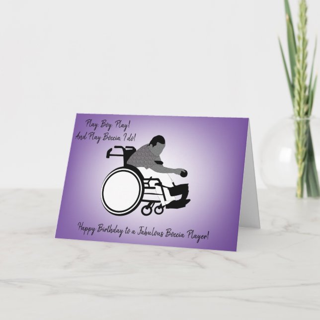 Tarjeta Boccia Boy In Whechair Card (Anverso)