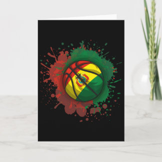 Tarjeta Boceto con bandera de Bolivia