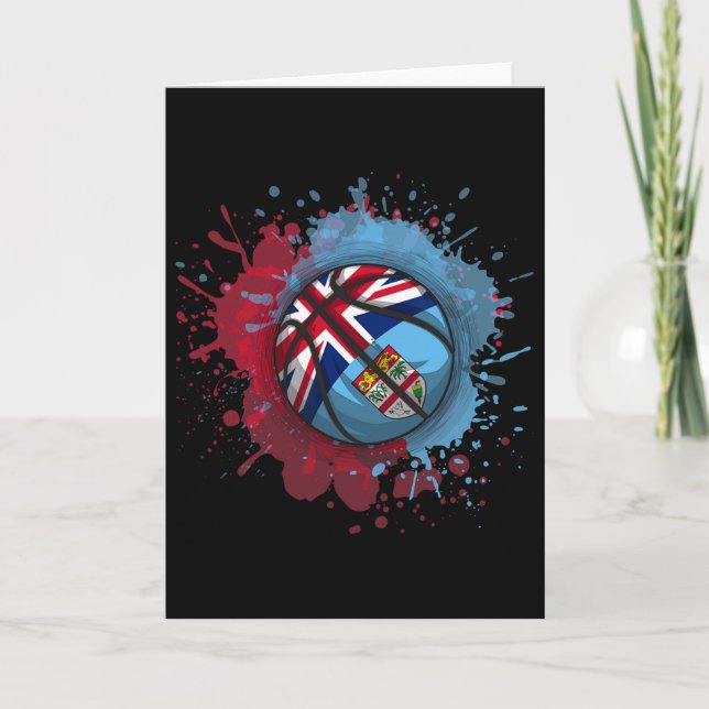 Tarjeta Boceto con bandera de Fiji  (Anverso)