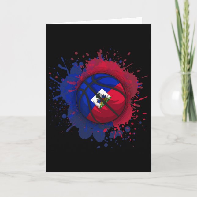 Tarjeta Boceto con bandera de Haití (Anverso)