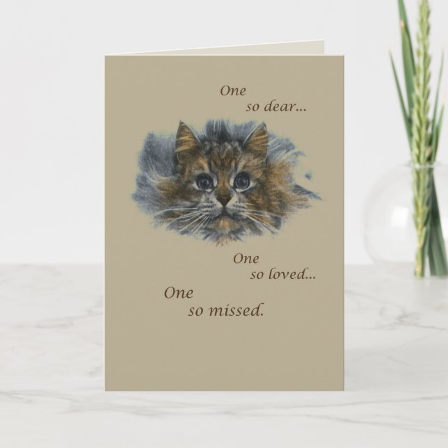 Tarjeta Boceto de gato de simpatía (Anverso)