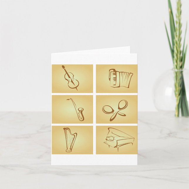 Tarjeta Boceto de Instrumentos Musicales (Subido por el creador)