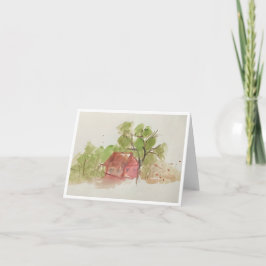 Tarjeta Boceto original de acuarela