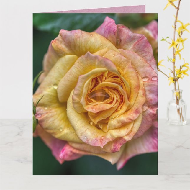 Tarjeta boda (flor amarilla)