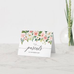 Tarjeta boda a los padres, Keepsake, nota