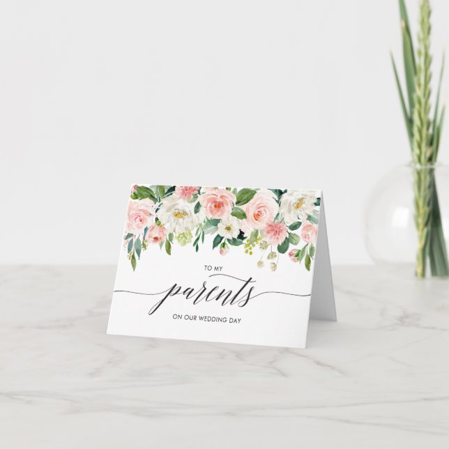 Tarjeta boda a los padres, Keepsake, nota (Anverso)