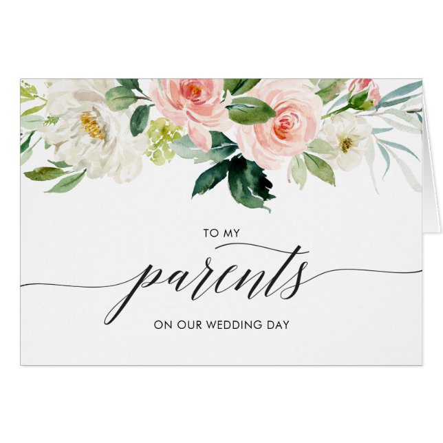 Tarjeta boda a los padres, Keepsake, nota (Anverso (Horizontal))