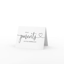 Tarjeta boda a mis padres en nuestro día de bodas