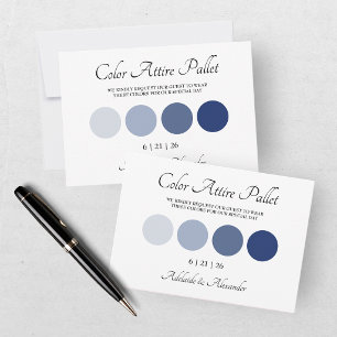Tarjeta Boda Acuarela Costera de Playa Moderna Azul