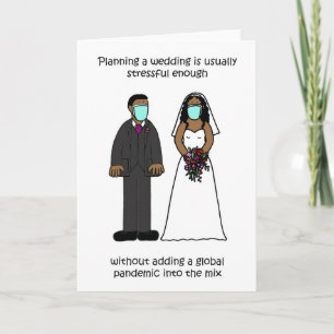 Tarjeta Boda afroamericano estresante codificado 19