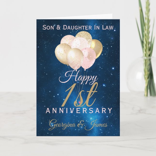 Tarjeta Boda Aniversario Hija hijo (Anverso)
