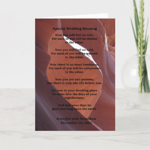 Tarjeta Boda Apache Blessing Feed No Rain Inside v2