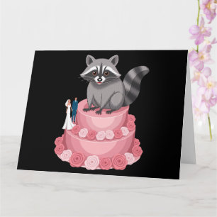 Tarjeta Boda aplastando a Raccoon Feral Felicitaciones
