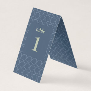 Tarjeta Boda azul con patrón de laberinto
