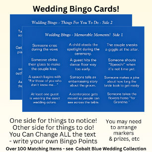 Tarjeta ¡boda BINGO! Juego para invitados