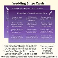 ¡boda BINGO! Juego para invitados