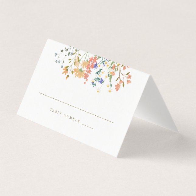 Tarjeta Boda Boho de flores silvestres de verano (Anverso)