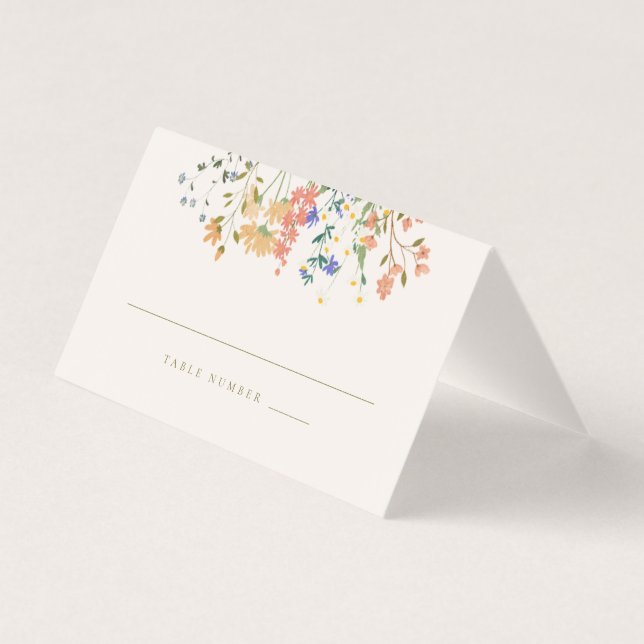 Tarjeta Boda Boho Summer Wildflower (Reverso)