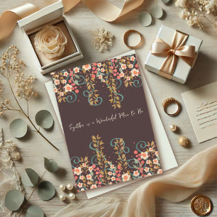 Tarjeta Boda  Bonito Floral Elegante