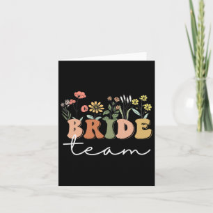 Tarjeta Boda Bride Team Bride Wildflower Bachelorette P