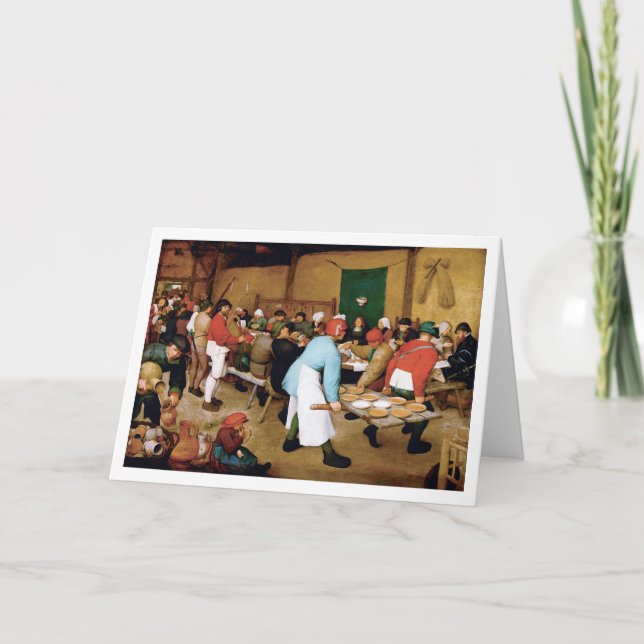 Tarjeta Boda campesino, Pieter Bruegel (Anverso)