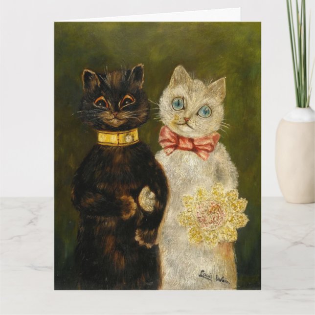 TARJETA BODA CAT CATS LOUIS WAIN SOBREVERSIZADO GRANDES TA (Anverso)