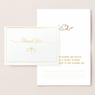 Tarjeta boda con Relieve metalizado dorado real