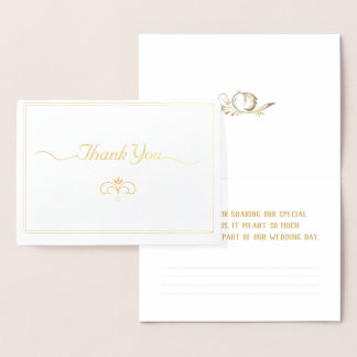 Tarjeta boda con Relieve metalizado dorado real