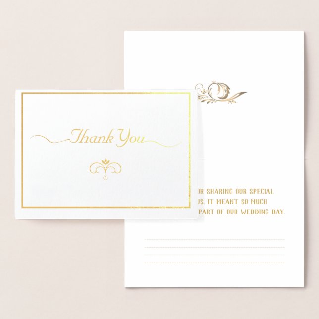 Tarjeta boda con Relieve metalizado dorado real (Demostración)