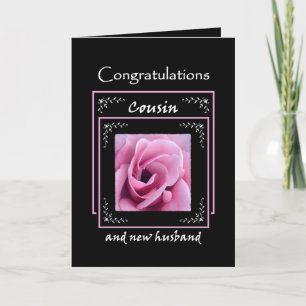 Tarjeta BODA COUSIN Felicitaciones - Rosa Rosa Rosa Rosa R