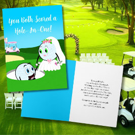 Tarjeta Boda Cute Golf Balls Felicidades