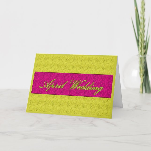 Tarjeta "Boda de abril" - Personalizable (Anverso)
