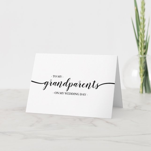 Tarjeta Boda de abuelos Minimal Simple (Anverso)