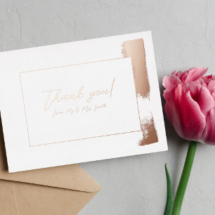 Tarjeta boda de agradecimiento engañada