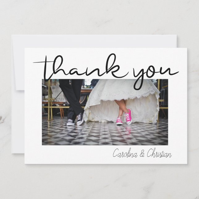 Tarjeta Boda de agradecimiento por guión divertido (Anverso)