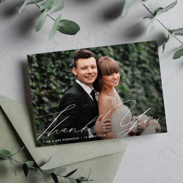 tarjeta boda de agradecimiento única (Subido por el creador)