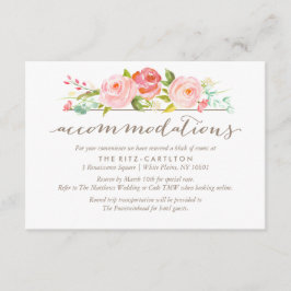 Tarjeta Boda de Alojamiento Floral en el Jardín Ro