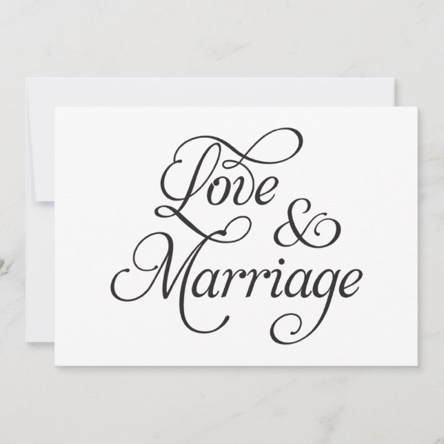 Tarjeta Boda de amor y matrimonio (Anverso)